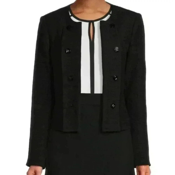Karl Lagerfeld Textured Tweed Blazer